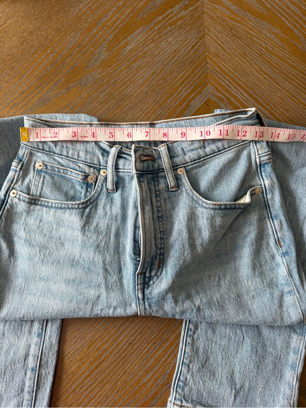 Madewell The Perfect Vintage Jean Size 27 Light Wash High Rise Distressed - Picture 6 of 8
